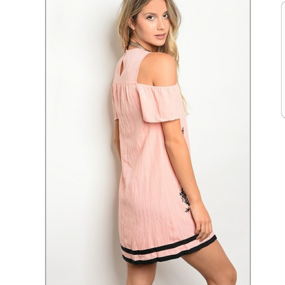 💦2 left/Peach Black Dress - Picture 2 of 2